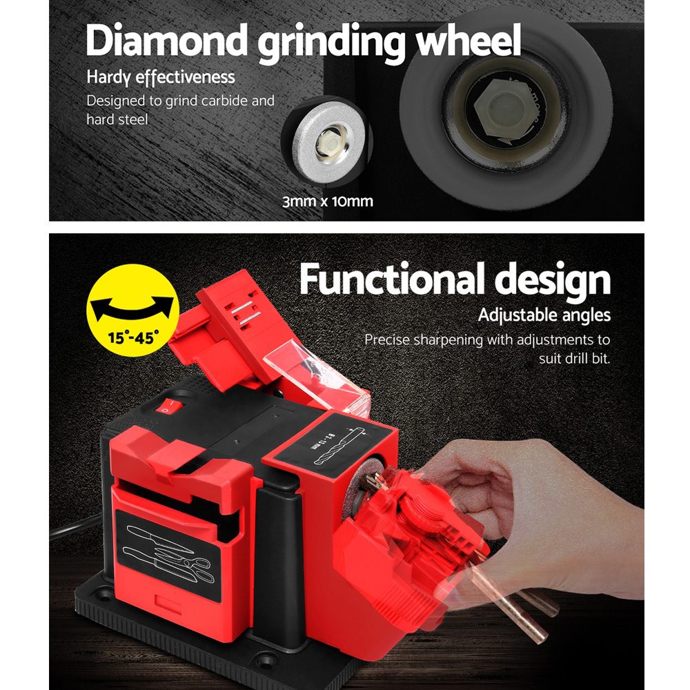 Giantz Tool Sharpener Electric Drill Bit Knife Scissor Chisel Planer Grinder
