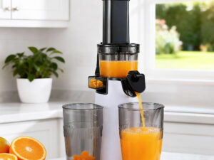 Devanti Slow Juicer Cold Press Fruit Juice Extractor 130W White
