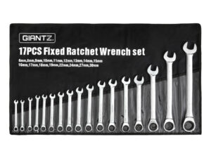 Giantz 17pcs Ratchet Spanner Set Metric 6MM-30MM