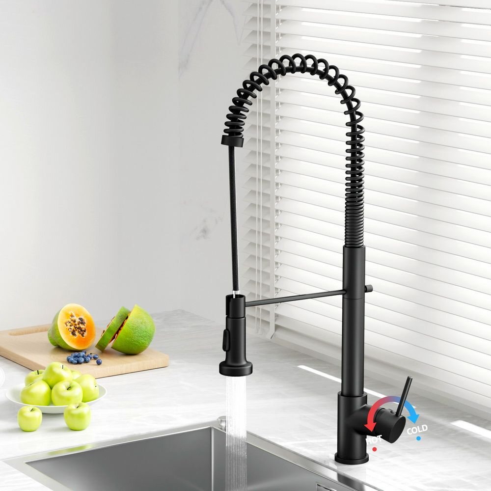 Cefito Kitchen Mixer Tap Pull Down 2 Modes Sink Faucet Basin Laundry Black