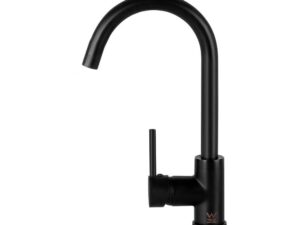 Cefito Kitchen Mixer Tap Mixer Round Sink Faucet Basin Laundry Black