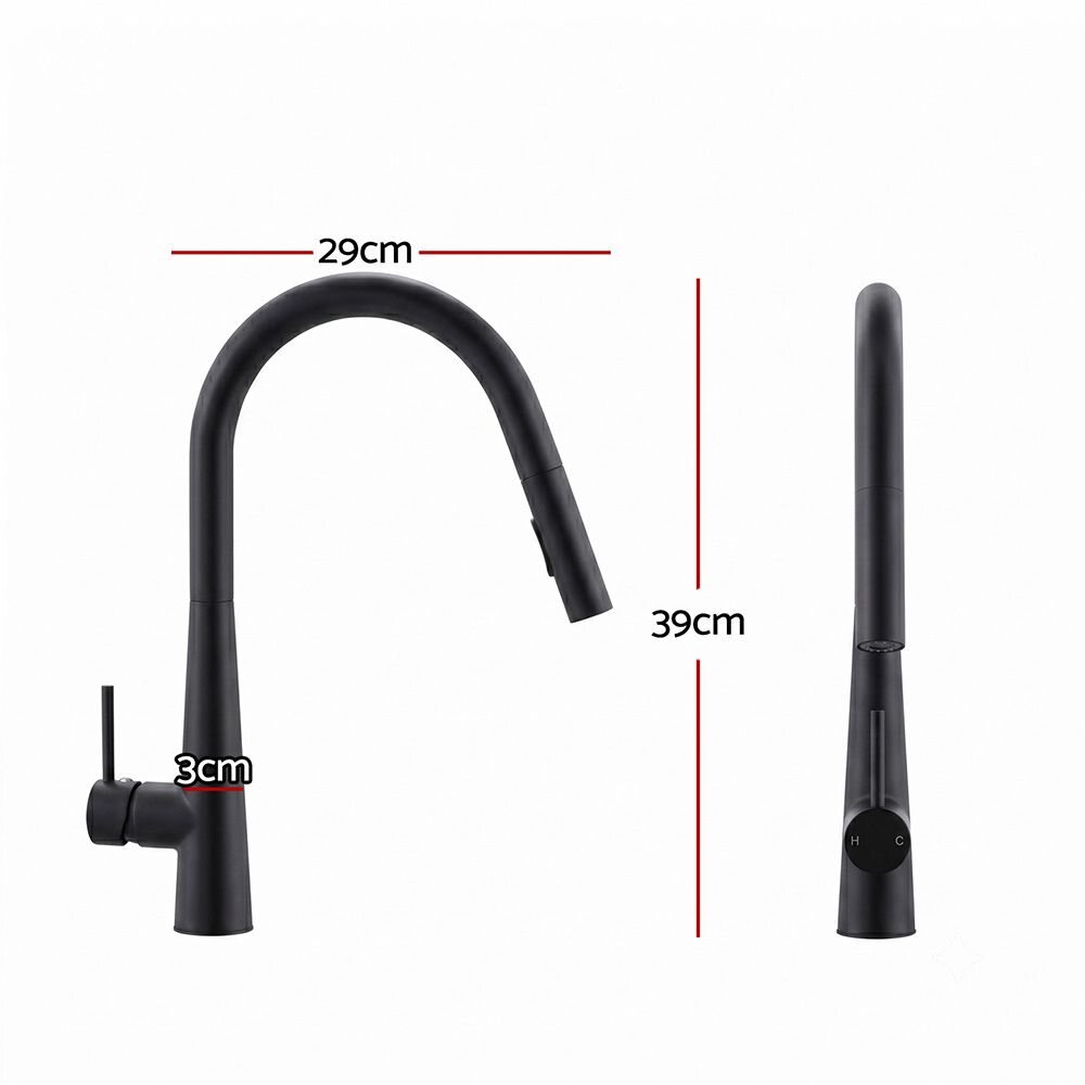 Cefito Kitchen Mixer Tap Pull Out Round 2 Mode Sink Basin Faucet Swivel WELS