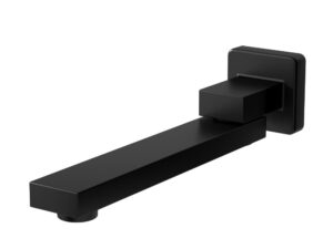 Cefito Bathroom Mixer Spout Wall Bath Tap Square Swivel Bathtub Black