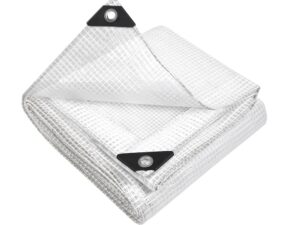 Instahut Tarp Tarpaulin 5x6m Canvas Heavy Duty Camping Cover Clear