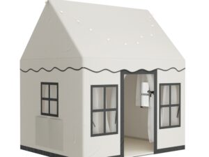 Keezi Kids Play Tent Playhouse Castle with String Lights Floor Mat Side Pocket