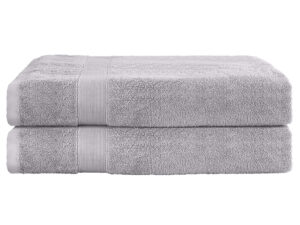 2 Pack Bath Sheets Set Cotton Extra Large Towel Grey