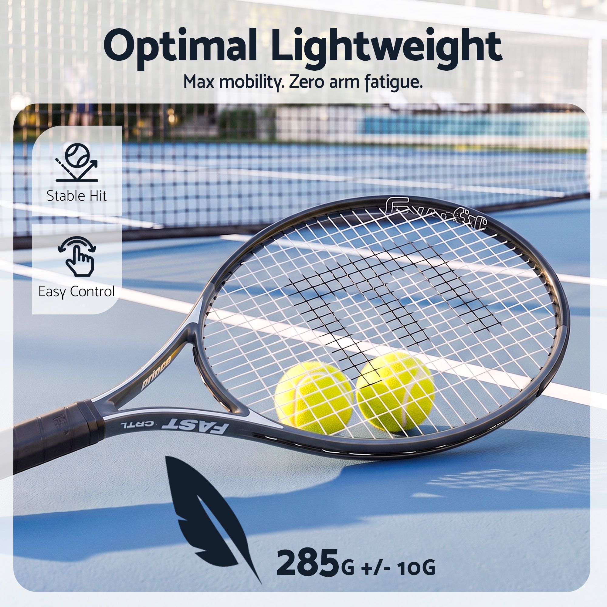 Everfit 27 Inch Tennis Racket Lightweight Racquet for Beginner Adult Players