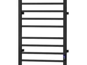 Devanti Heated Towel Rail 8 Square Bars with Timer Electric Heater Warmer Rack