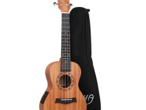Alpha 26" Ukulele Equaliser Natural Mahogany Tenor Beginner Gift w/ Bag
