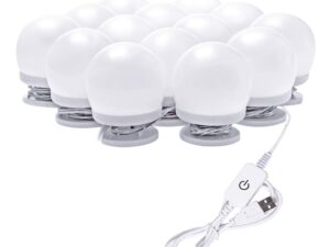 Hollywood LED Vanity Mirror Lights Kit, Dimmable Stick on USB Vanity