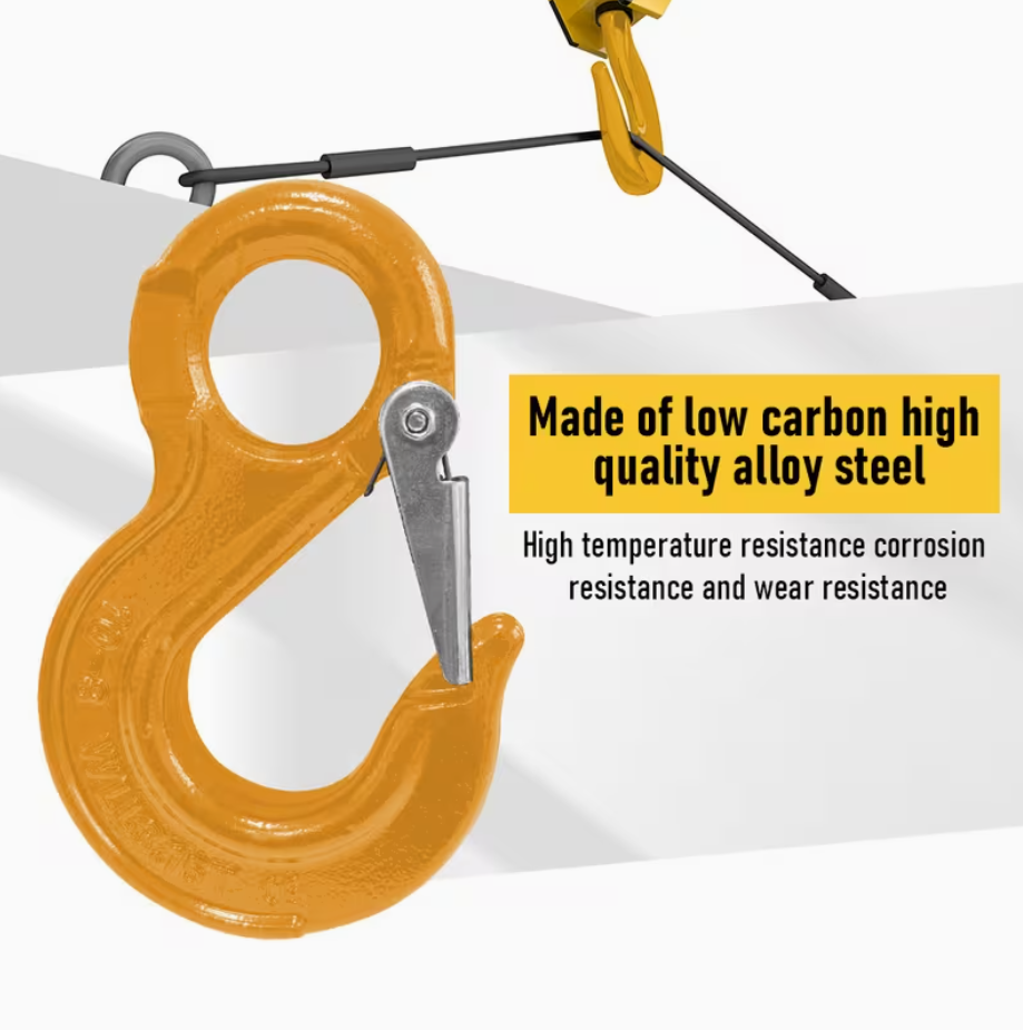 2SET 1.12T Sling Hook Heavy Duty Hammerlock/Slip Hook Kit w/ Swivel Winch &