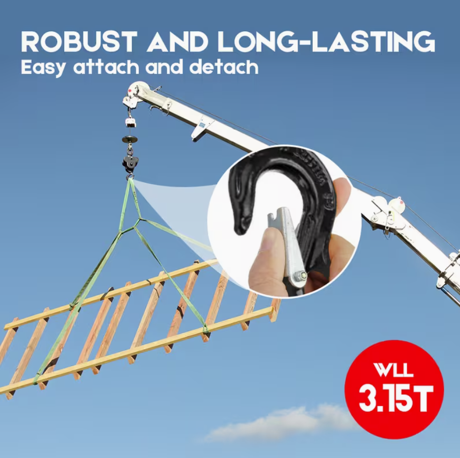 2SET 3.15T Sling Hook Heavy Duty Hammerlock/Slip Hook Kit w/ Swivel Winch &