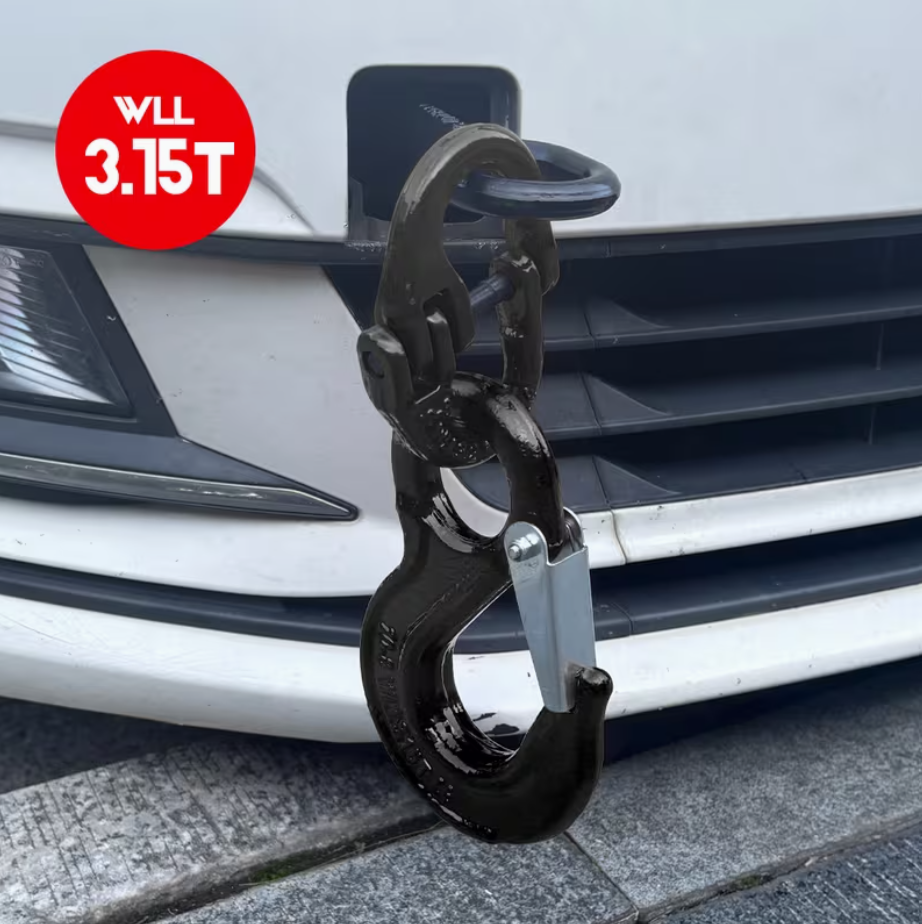 2SET 3.15T Sling Hook Heavy Duty Hammerlock/Slip Hook Kit w/ Swivel Winch &