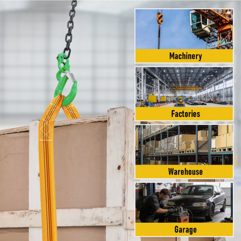 2SET 3.15T Sling Hook Heavy Duty Hammerlock/Slip Hook Kit w/ Swivel Winch &