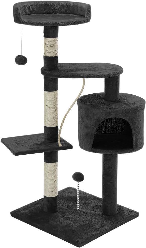 CARLA HOME 140cm Cat Tree for Indoor Cats w/ Plush Perch, Sisal Scratching Posts