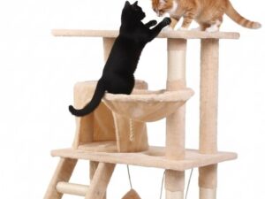 CARLA HOME 141cm Cat Tree Tower for Indoor Cats w/ Plush Perch, Ladder, Sisal