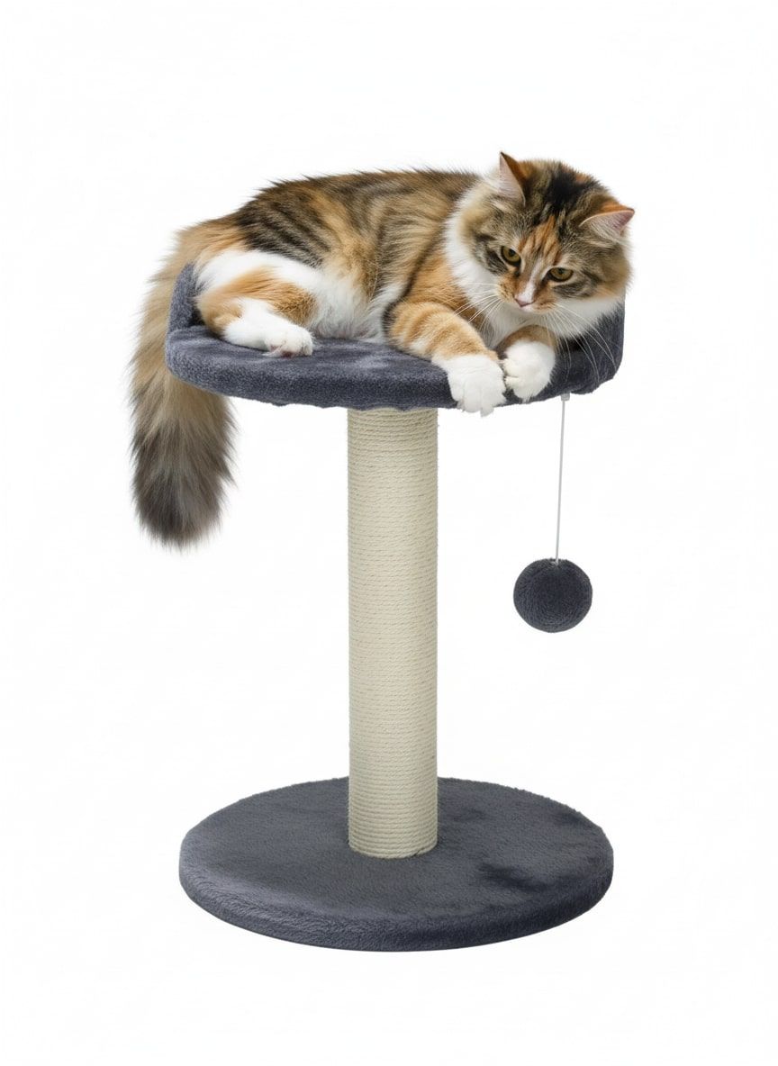 CARLA HOME Cat Tree Tower for Indoor Cats w/ Plush Perch, Sisal Scratching Post