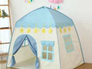 130CM Portable Kids Castle Tent Large Blue