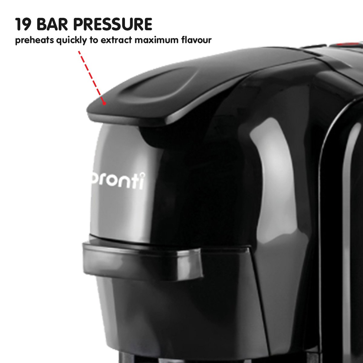 Pronti HomeMaid 3-in-1 Coffee Machine Multi-Capsule Pods & Ground Coffee