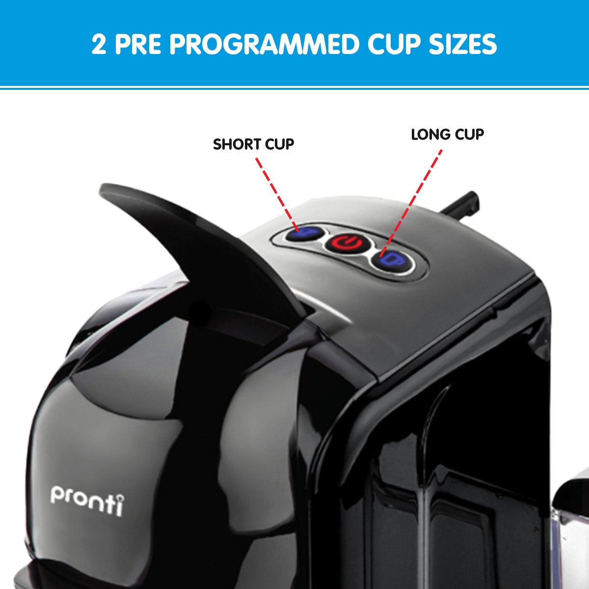 Pronti HomeMaid 3-in-1 Coffee Machine Multi-Capsule Pods & Ground Coffee