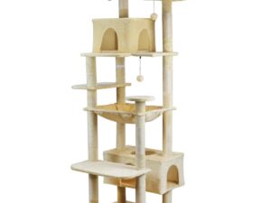VaKa 184cm Road Cat Tree Tower Scratching Post Scratcher Condo with Big Hammock
