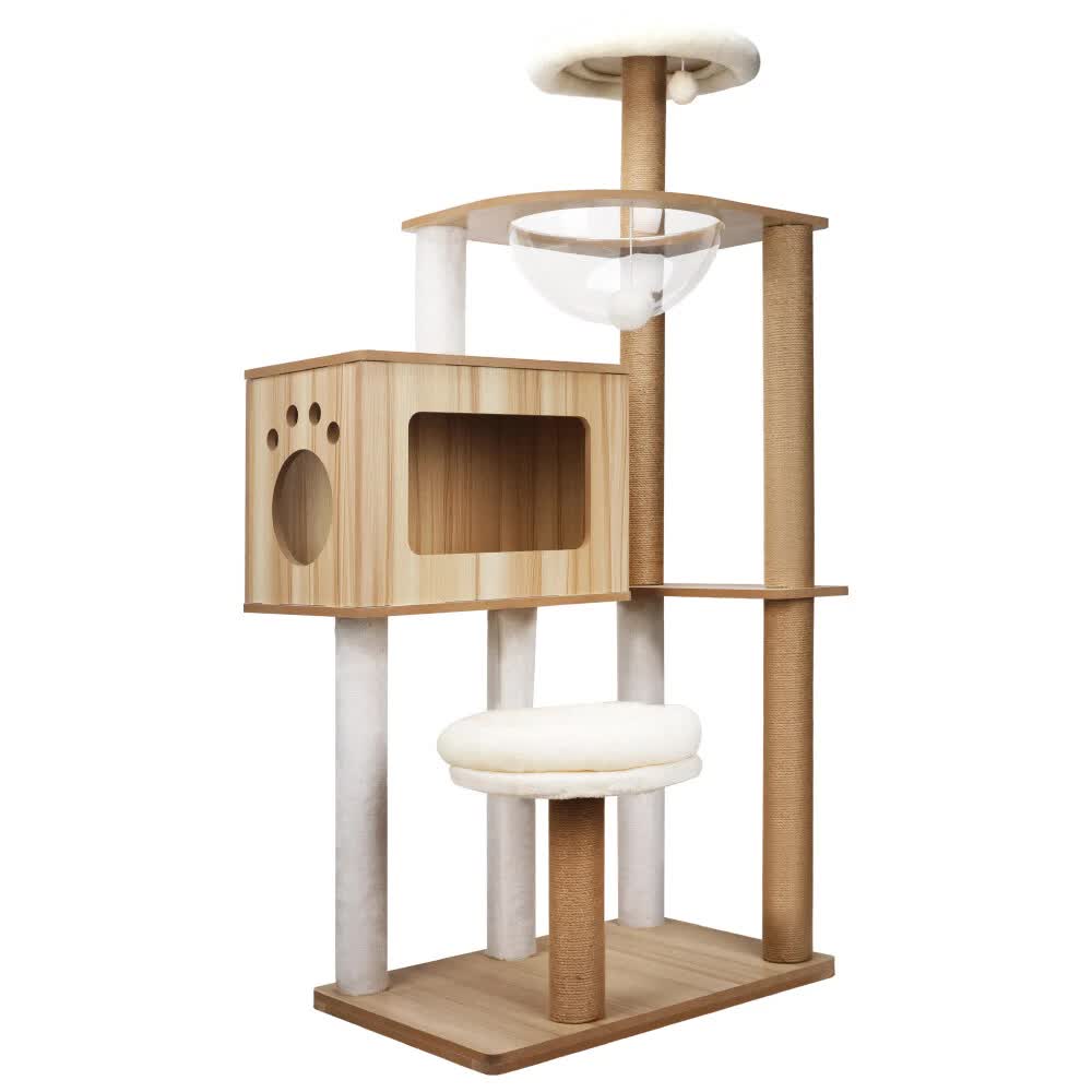 VaKa 1.42M Cat Tree Tower Scratching Post Scratcher Cats Condo House Bed