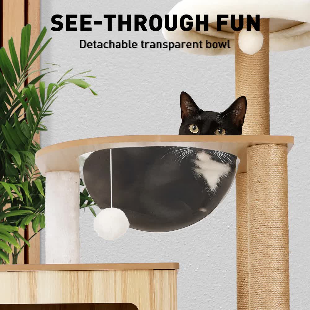 VaKa 1.42M Cat Tree Tower Scratching Post Scratcher Cats Condo House Bed