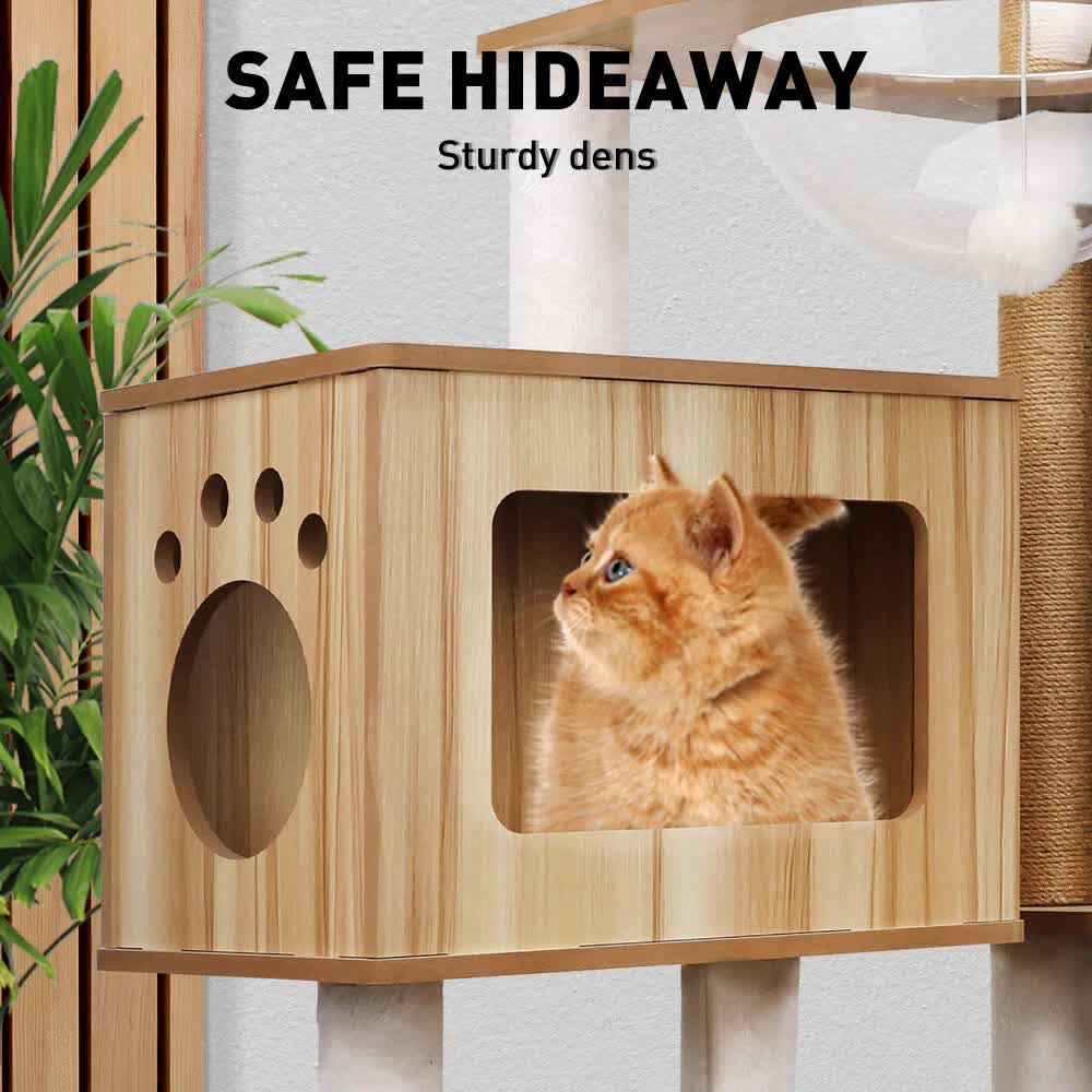 VaKa 1.42M Cat Tree Tower Scratching Post Scratcher Cats Condo House Bed