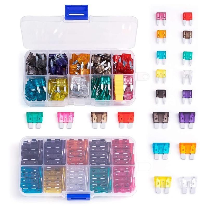 100PCS Standard Blade Auto Car Assorted Fuses Assortment Kits Sets 2A-35A w/ Box