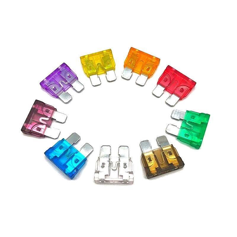 100PCS Standard Blade Auto Car Assorted Fuses Assortment Kits Sets 2A-35A w/ Box
