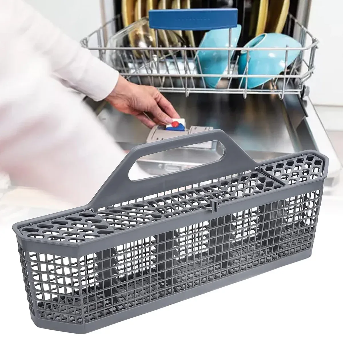 Universal Dishwasher Cutlery Basket Silverware Utensil Holder for Fork Knife