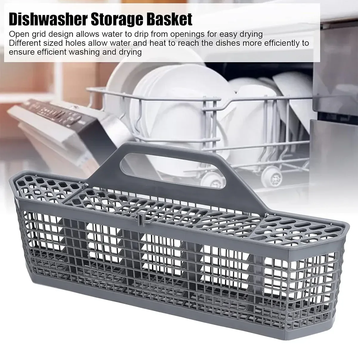 Universal Dishwasher Cutlery Basket Silverware Utensil Holder for Fork Knife