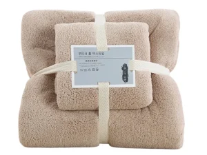 Coral Velvet Towel Set Bath Towels Soft Absorbent Quick Dry Face Hand Cloth Home