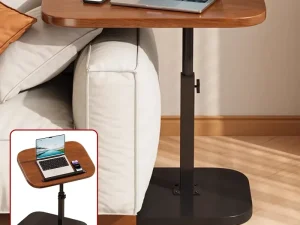 Adjustable Height Coffee Table Nightstand Sturdy Easy to Clean for Home Bedroom