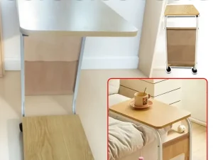 Mobile Coffee Table Tea Table Computer Desk with Wheels for Living Room Home