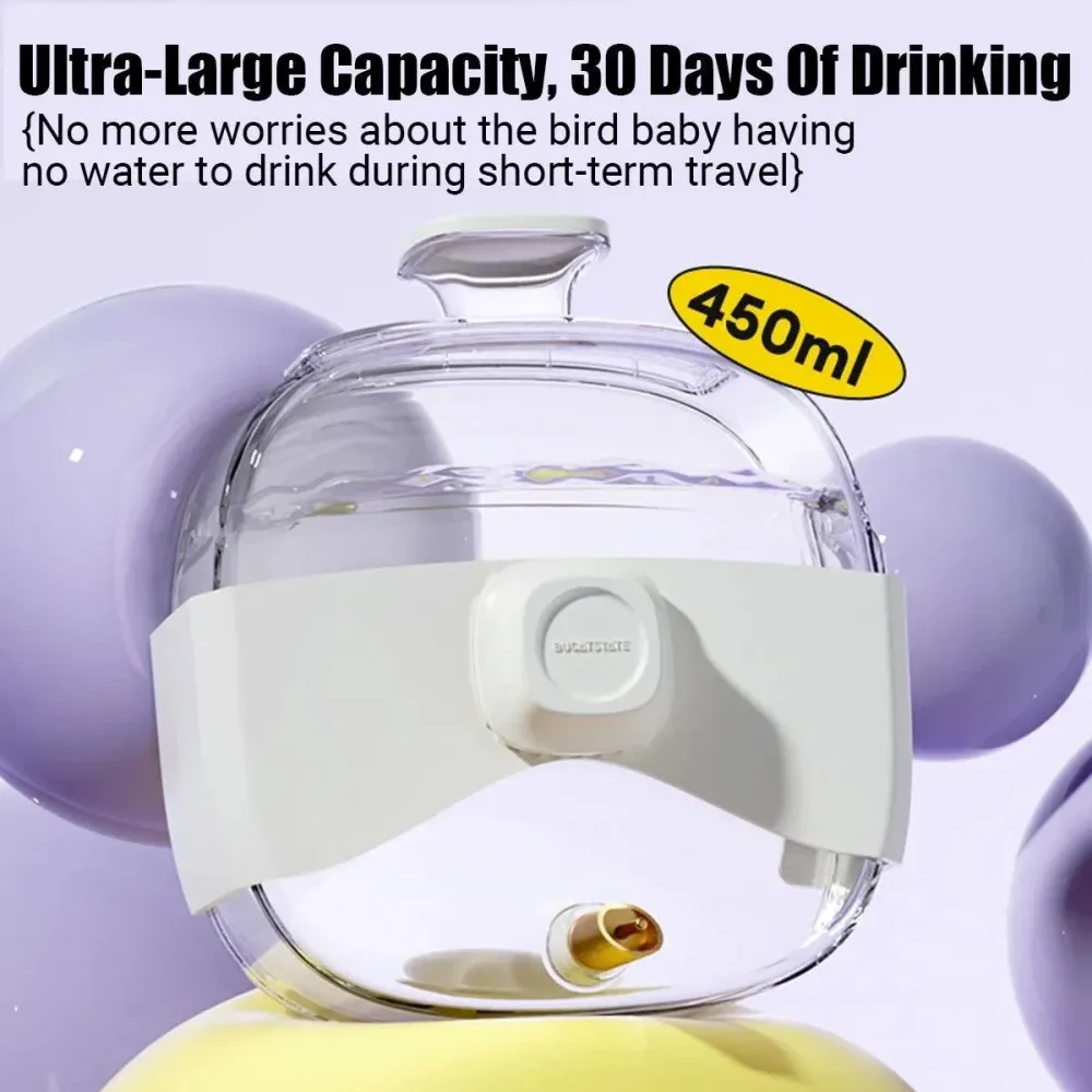 450ml Parrot Water Bottle Bird Drinker Feeder Large Capacity for Birds and Pet
