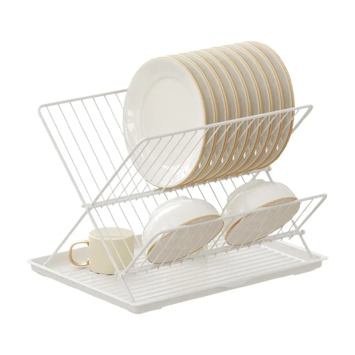 Kitchen Storage Rack Bowl Rack Household Draining Rack Multi-Functional