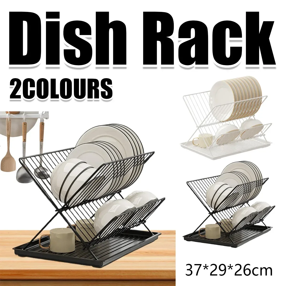 Kitchen Storage Rack Bowl Rack Household Draining Rack Multi-Functional