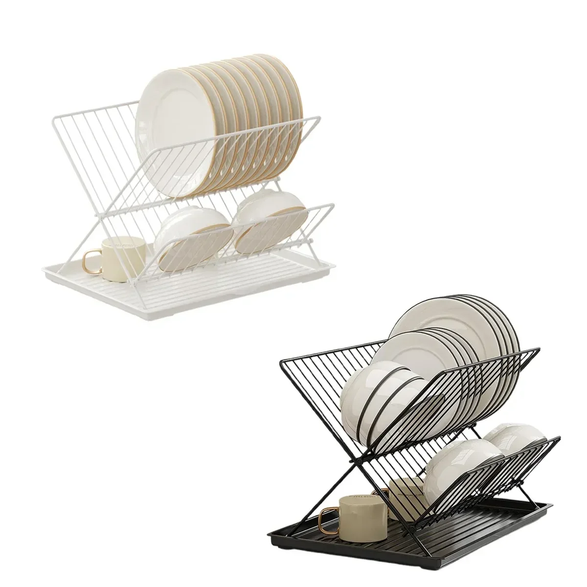 Kitchen Storage Rack Bowl Rack Household Draining Rack Multi-Functional