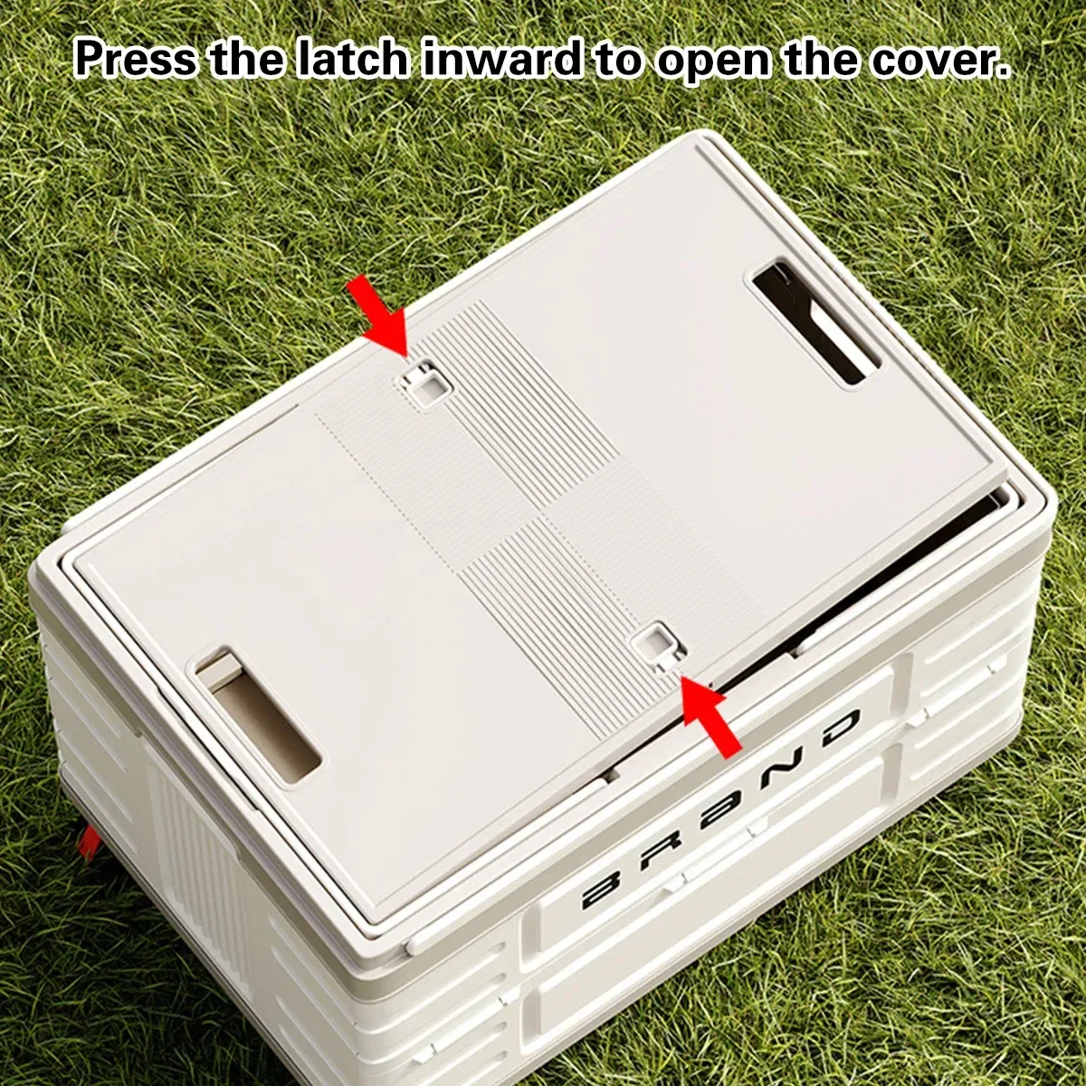 Camping Foldable Storage Box Latch or Wooden Lid Car Boot Tent Outdoor Organiser