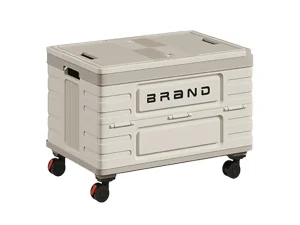 Camping Foldable Storage Box Latch or Wooden Lid Car Boot Tent Outdoor Organiser
