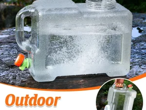 Water Bucket 12L Outdoor Portable Container With Faucet Camping Car Household
