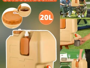 20L Outdoor Camping Portable Storage Bucket with Tap Drinking Water Container