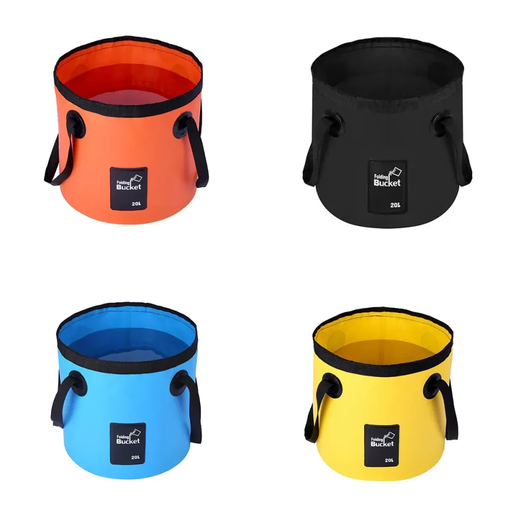 20L Portable Folding Bucket Water Container Camping Hiking Fishing Water Storage