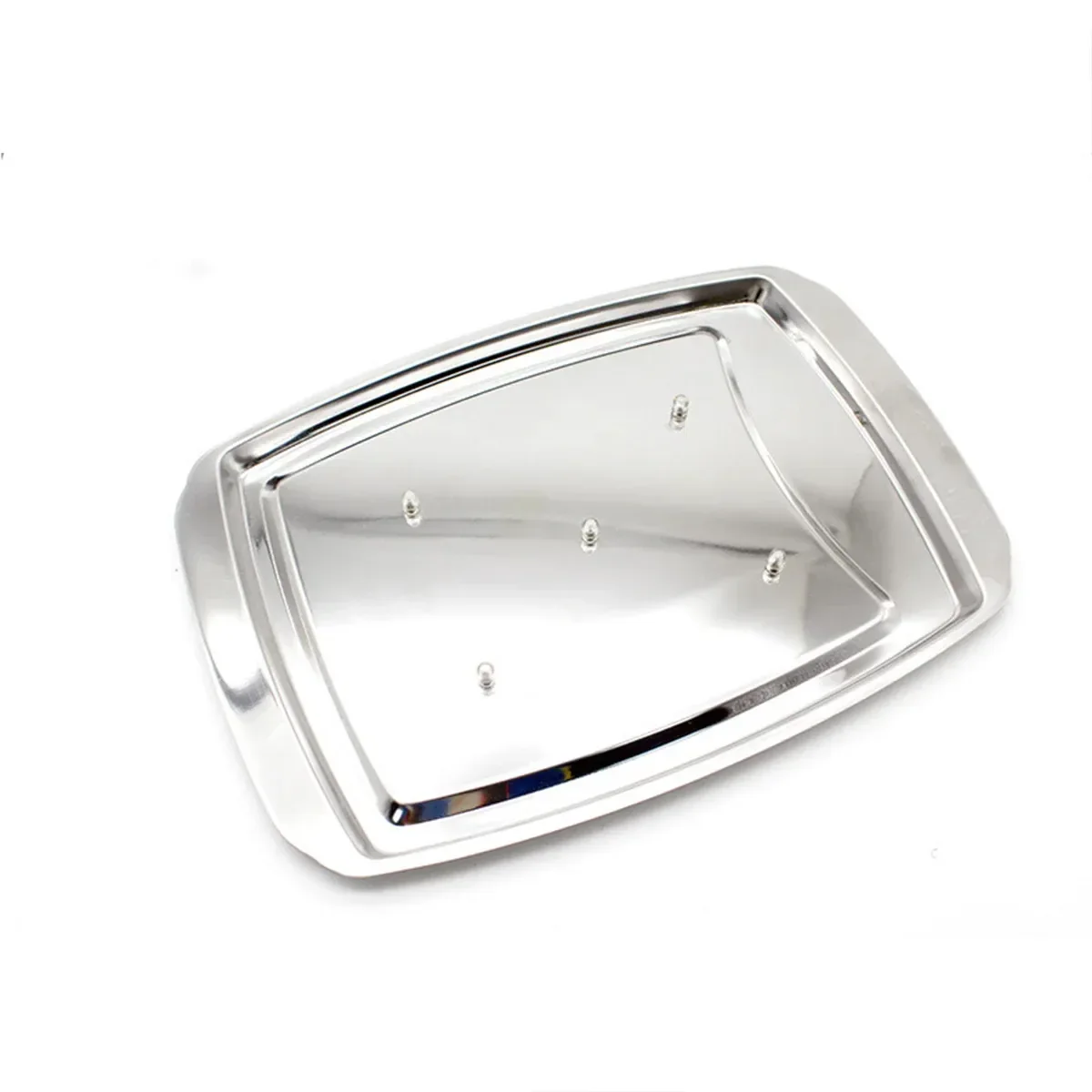 Stainless Steel Grill Plate Meat Roasting Tray with Spikes Barbecue Rack Tool
