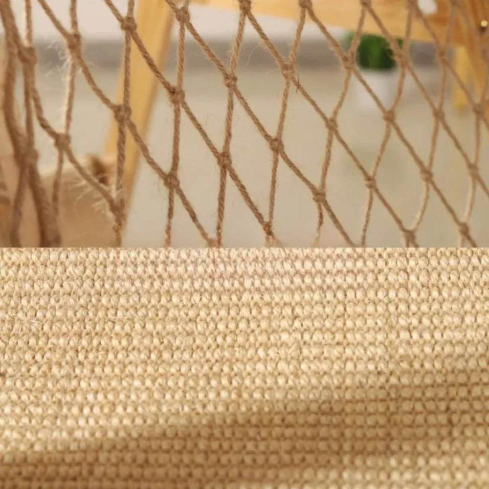 Cat Climbing Frame Wooden Cat Rack Multi Cat Play and Sleep Net for Indoor Use