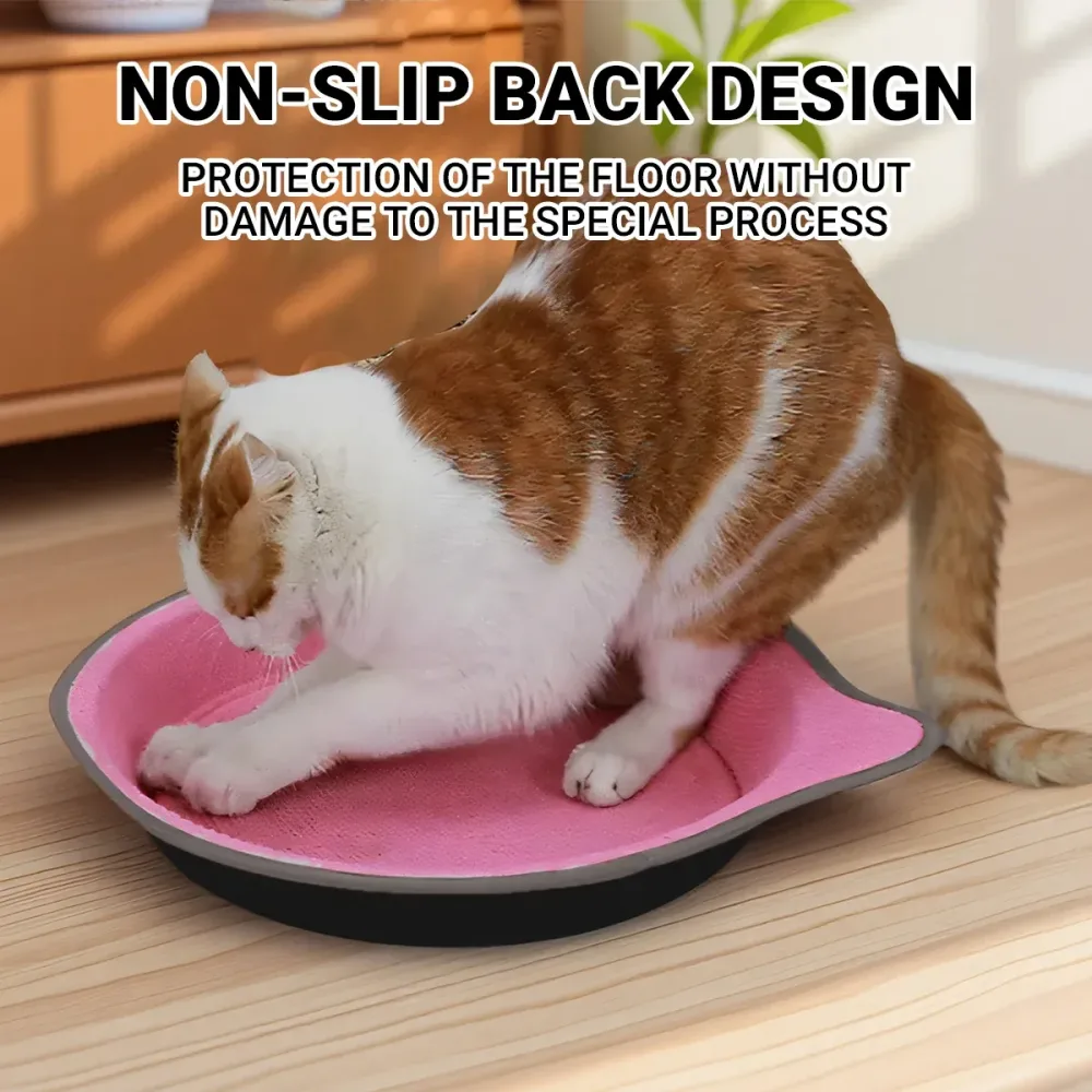 Cat Scratching Post Pad 2 in 1 PP Blanket Non Slip Indoor Kitten 38 x 38 x 5cm