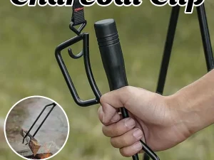 Barbecue Charcoal Tongs Fire Lifting Tool Metal Clamp For Outdoor Cooking Grill