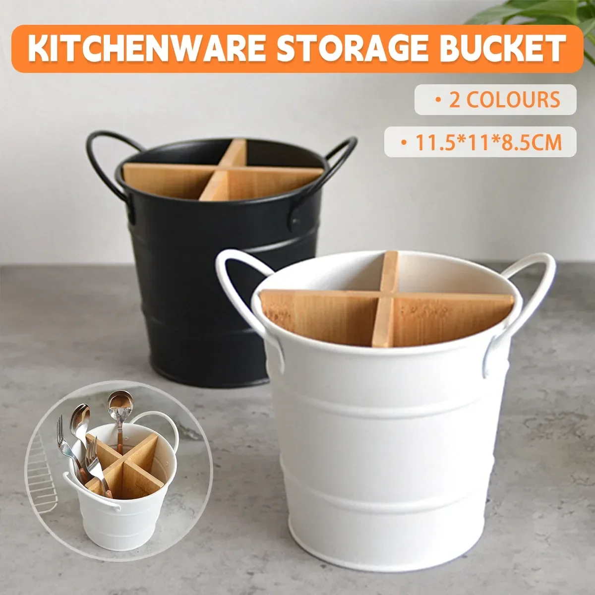 Multi-Functional Home Chopstick Container Plastic Compartments Drainage Rack