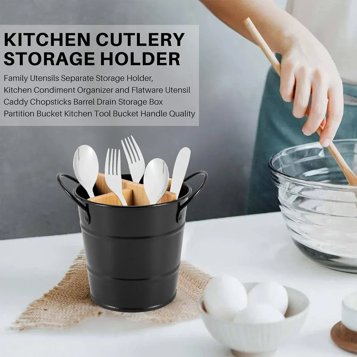 Multi-Functional Home Chopstick Container Plastic Compartments Drainage Rack